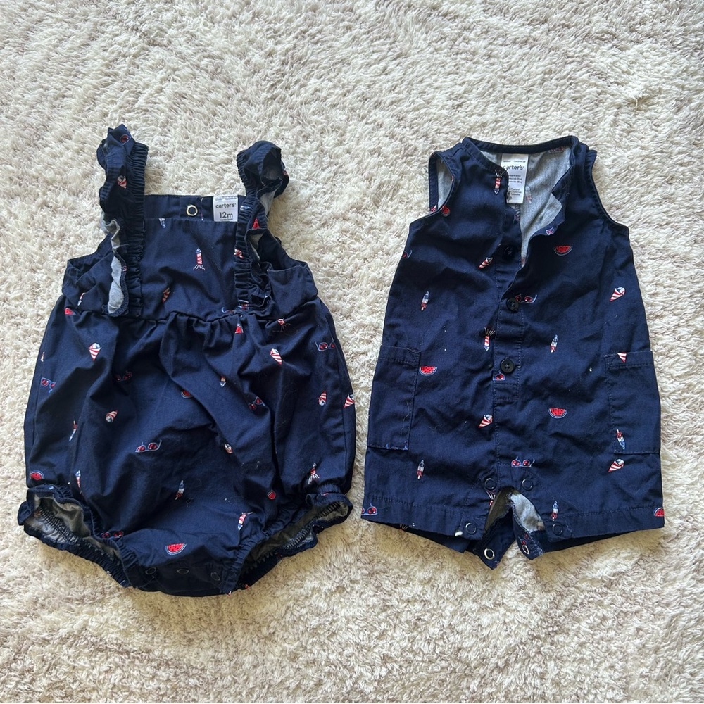 Brother Sister 4th of July Outfit Set